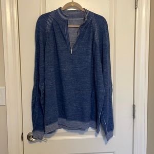 Tommy Bahama quarter zip sweater blue